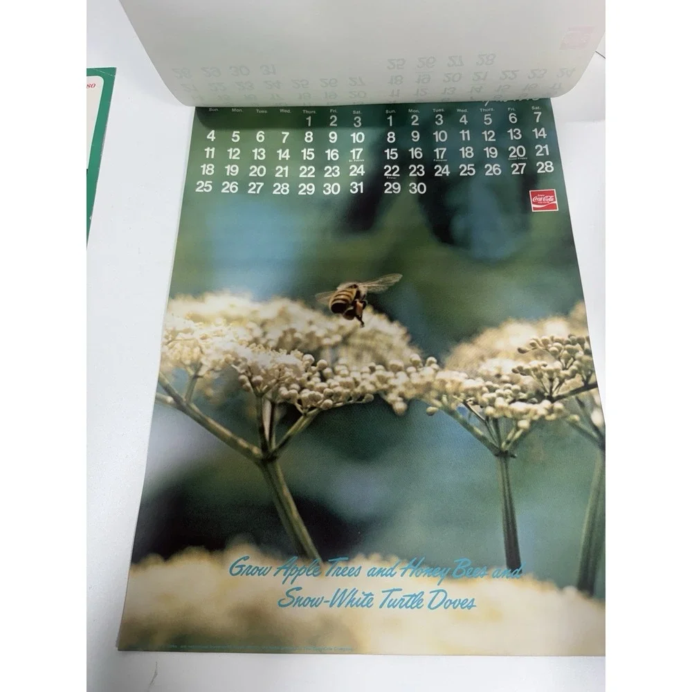 1973 +‎ 1980 Coca Cola Coke Advertising Calendar Bird Vintage Original Rare